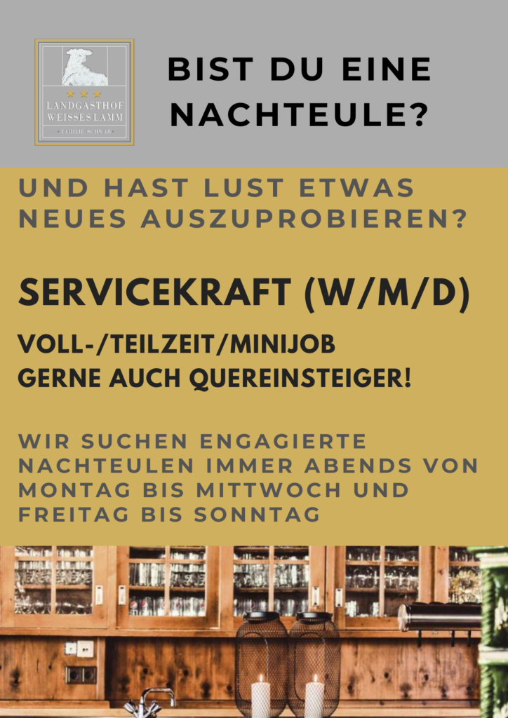 Nachteulen Abendservice Weisses Lamm Bedienung